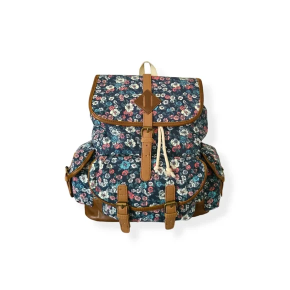 Mudd | Bags | Mudd Vintage Style Floral Blue Backpack | Poshmark display picture 2